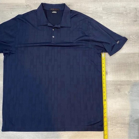 Nike Fit Dry Tiger Woods Size XL Navy Blue Golf Polo - Picture 9 of 14